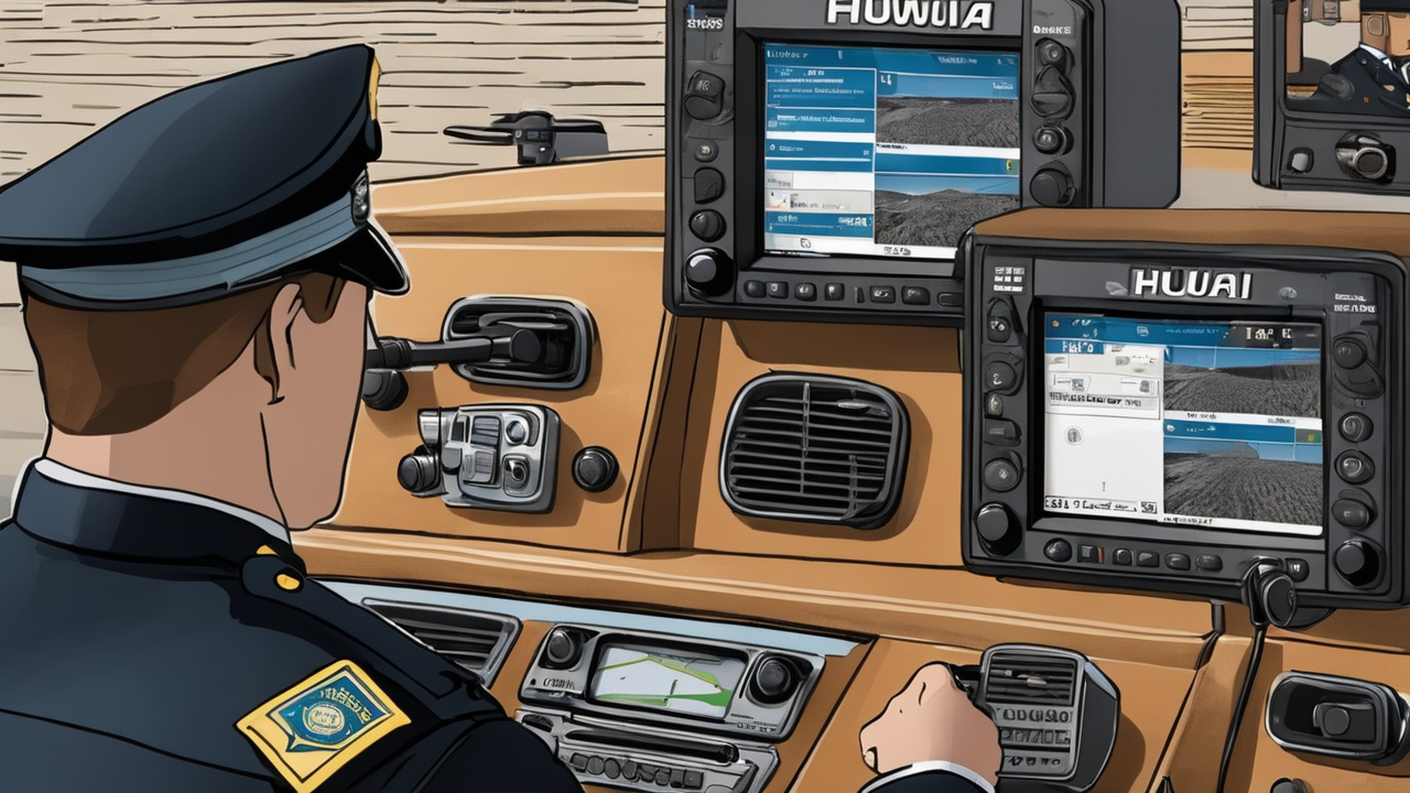 police using walkie talkie