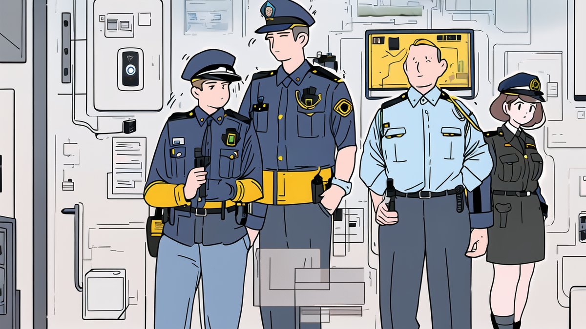 police using walkie talkie