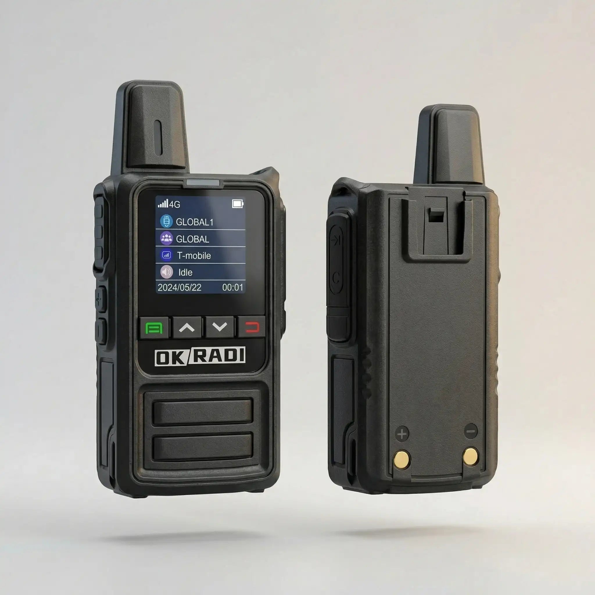 OKRADI G36 front and back view LTE PTT radio