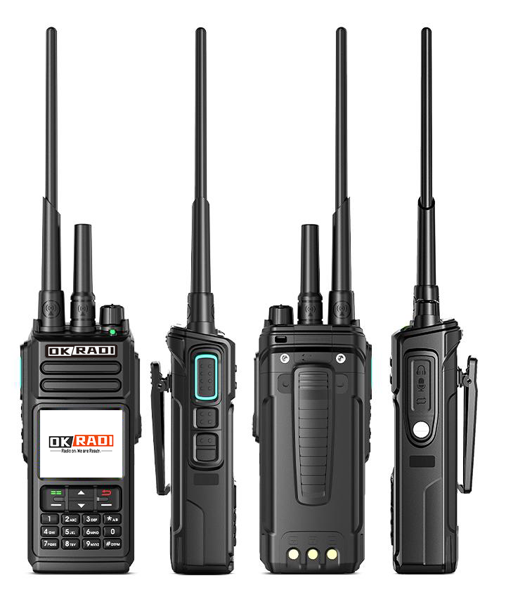 OKRADI Q66 5G/LTE PoC & Analog Two-Way Radio | 10W High Power, IP67 Waterproof with Relay Function
